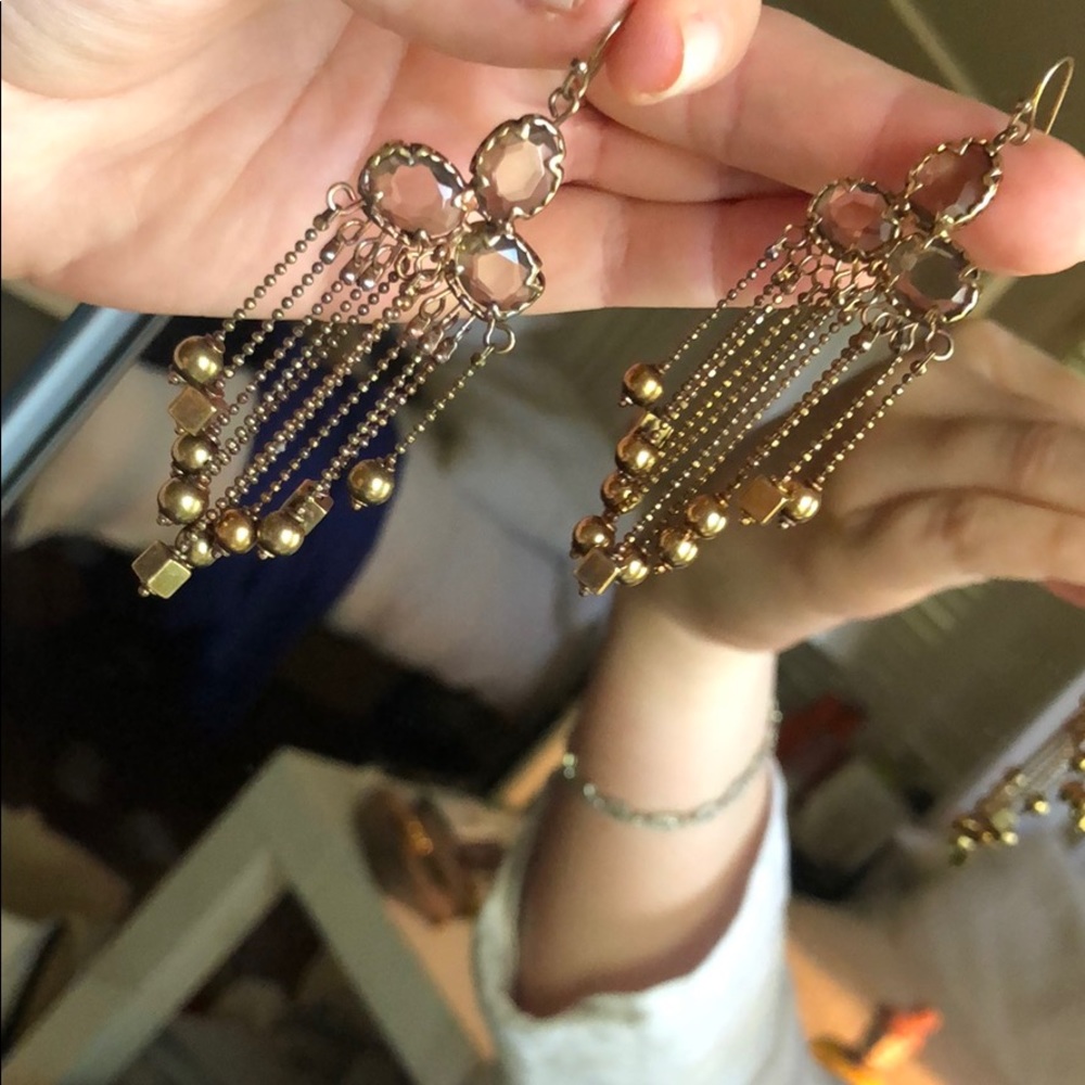 Jeweled chandelier earrings
